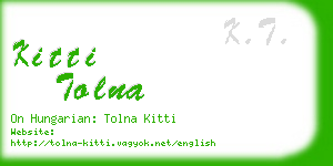 kitti tolna business card